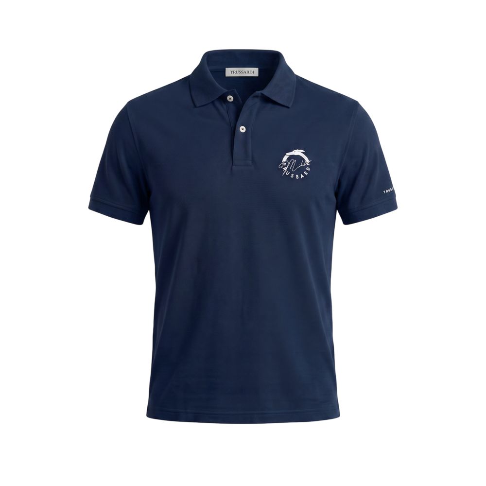 Trussardi Beachwear Blue Cotton Men&