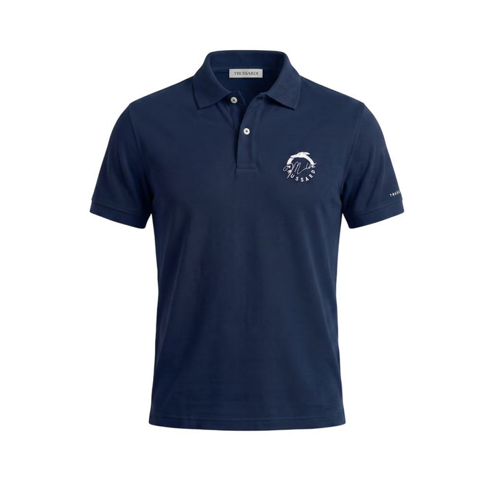 Trussardi Beachwear Blue Cotton Men&