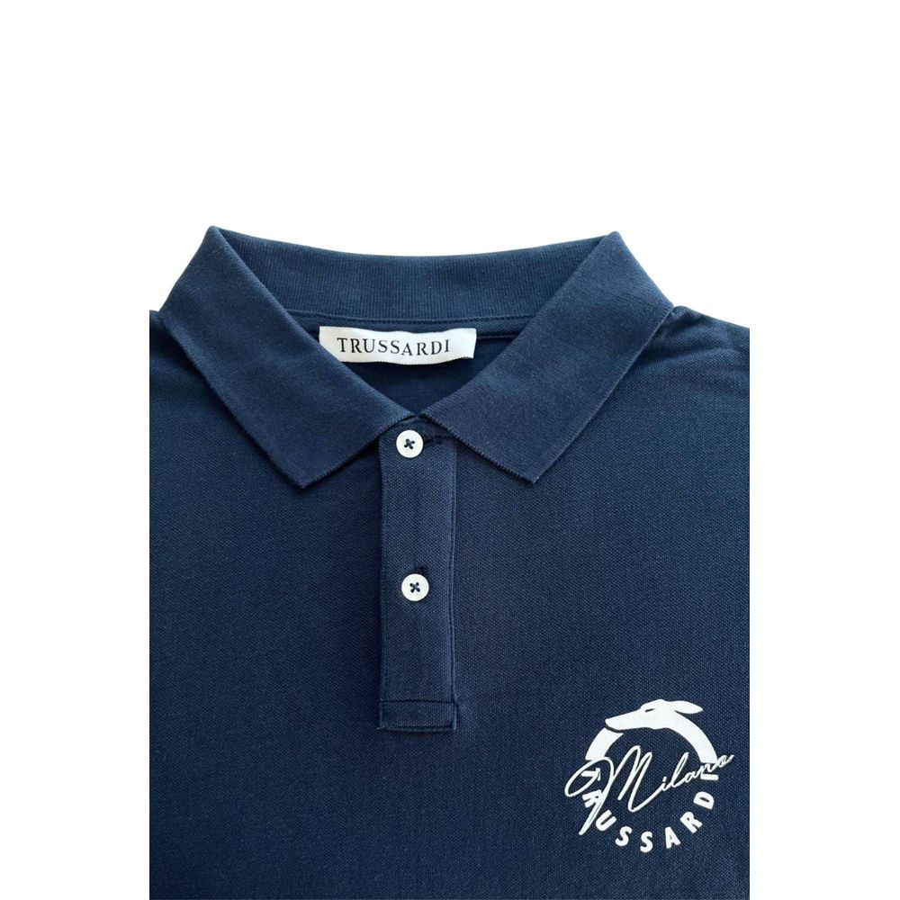 Trussardi Beachwear Blue Cotton Men&