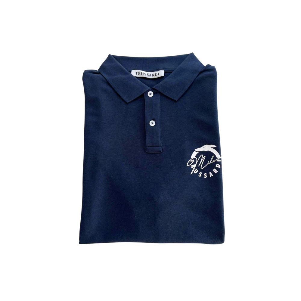 Trussardi Beachwear Blue Cotton Men&