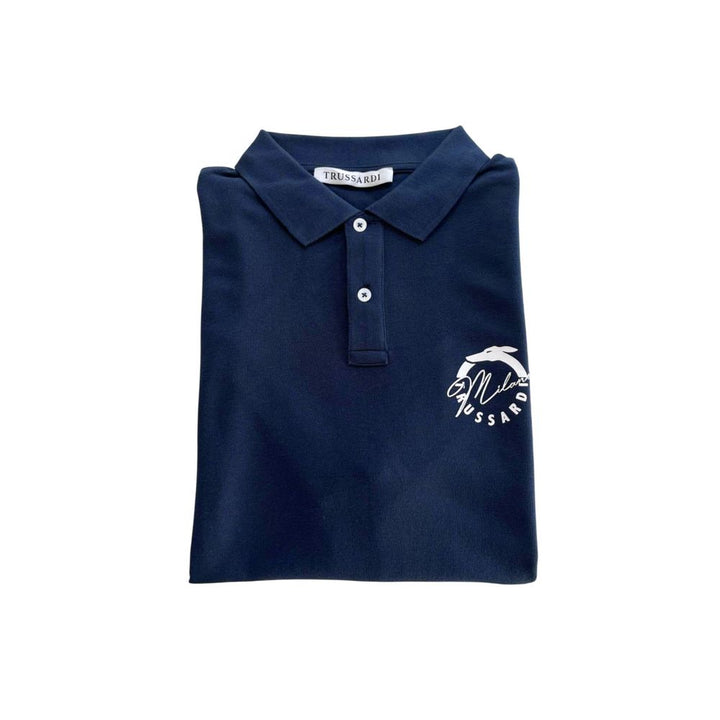 Trussardi Beachwear Blue Cotton Men&
