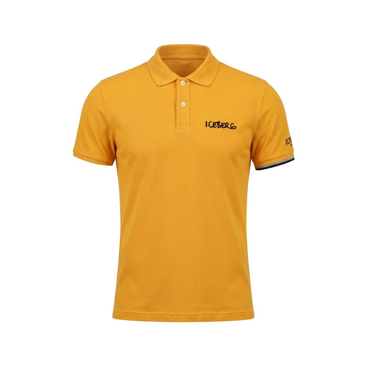 Iceberg Yellow Cotton Men Polo Shirt