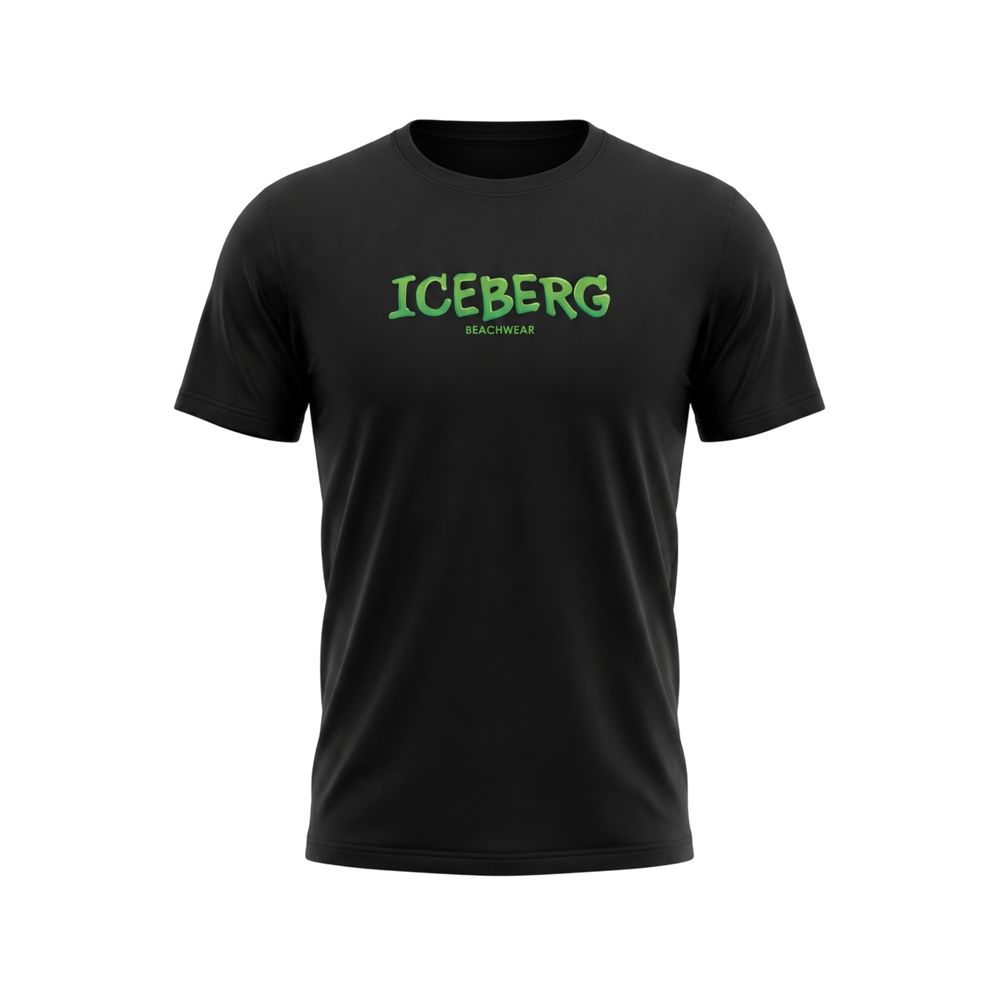 Iceberg Black Cotton Men T-Shirt