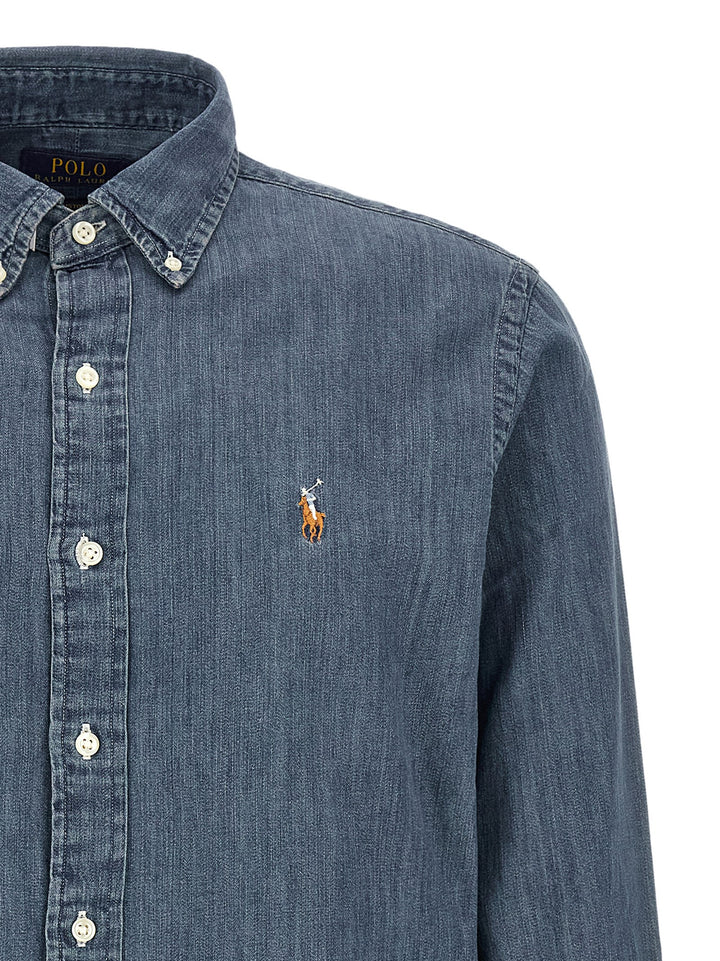 Polo Ralph Lauren Blue Cotton Blouse