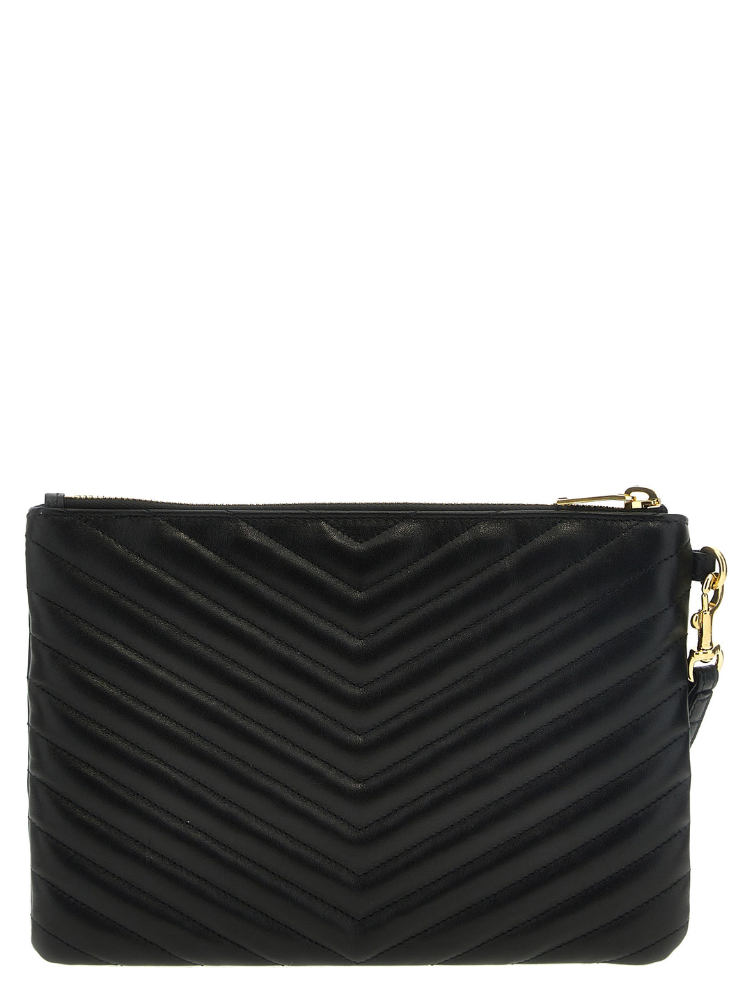 Saint Laurent Black Calfskin Clutch Bag