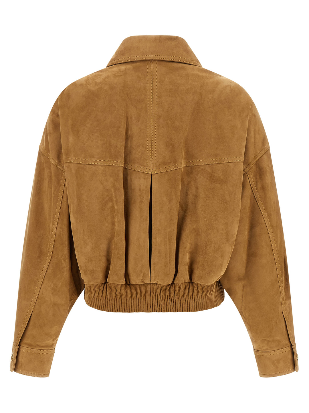 Versace Brown Lamb Leather Leather Jacket
