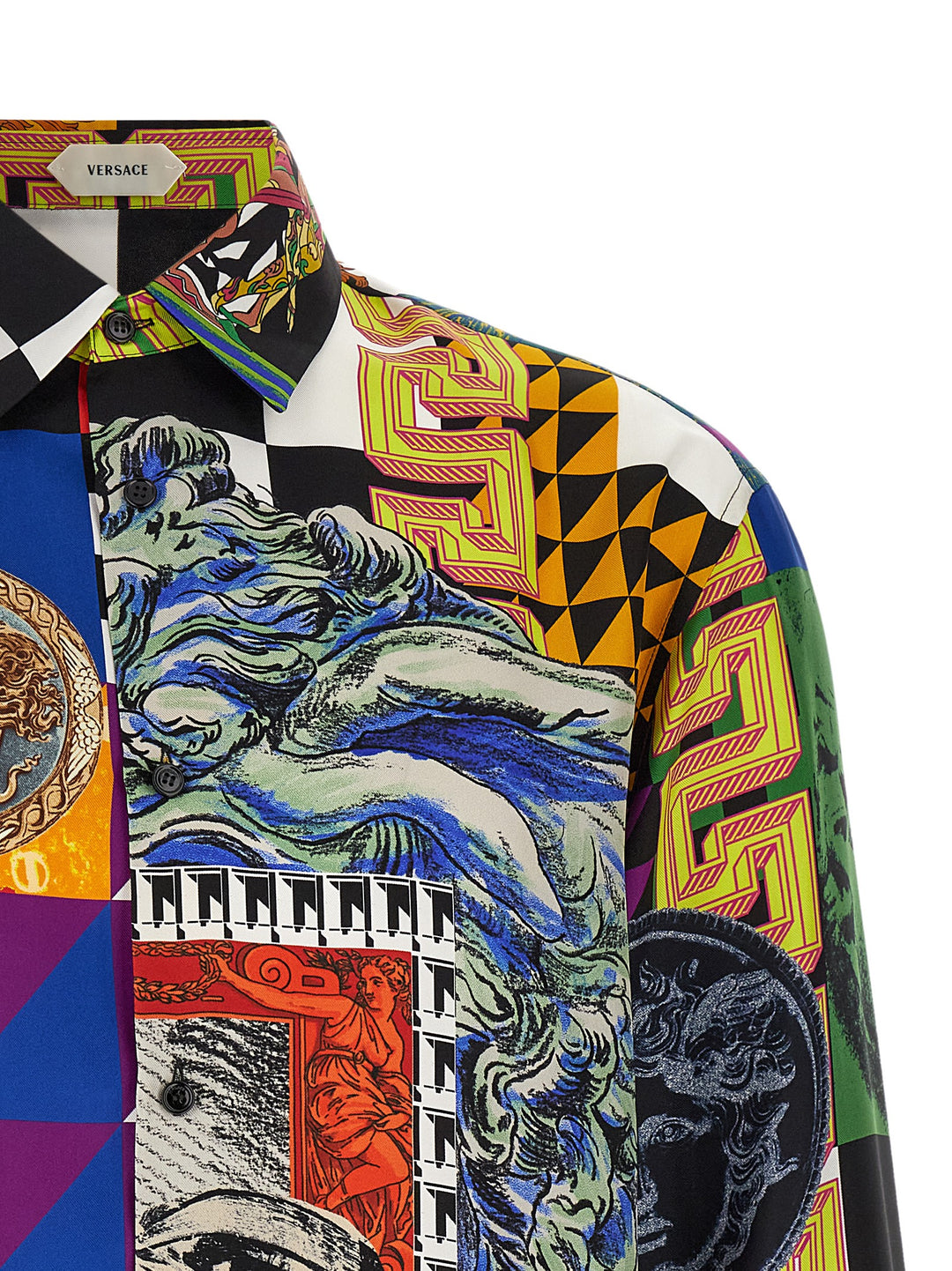 Versace Multicolor Silk Blouse