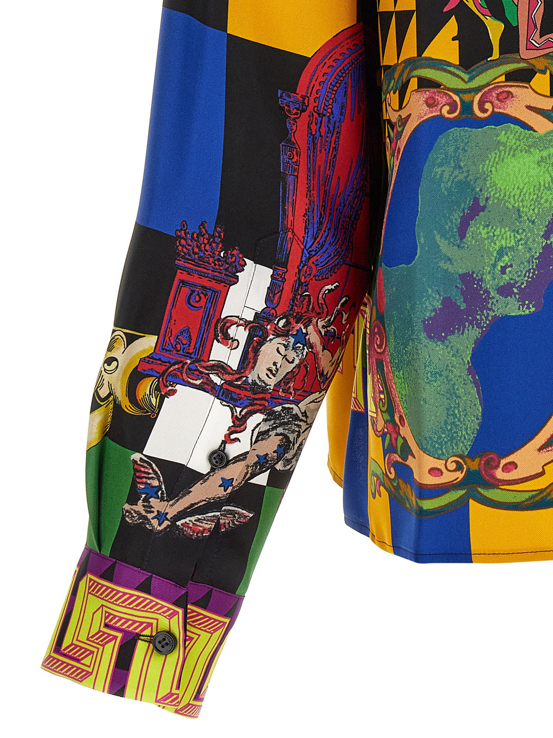 Versace Multicolor Silk Blouse