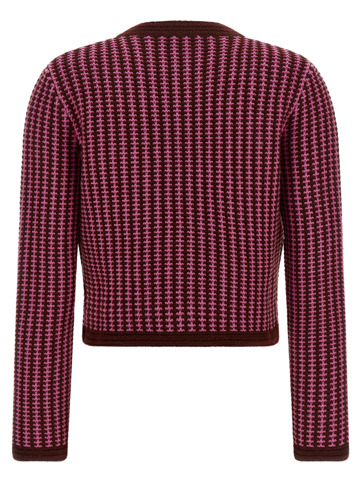 Versace Multicolor Virgin Wool Cardigan
