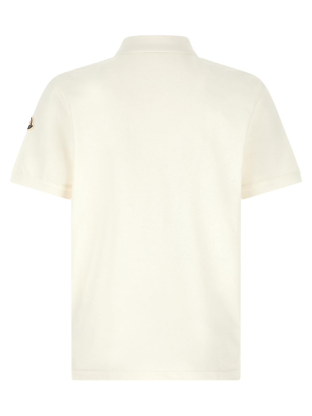 Moncler White Cotton Polo Shirt