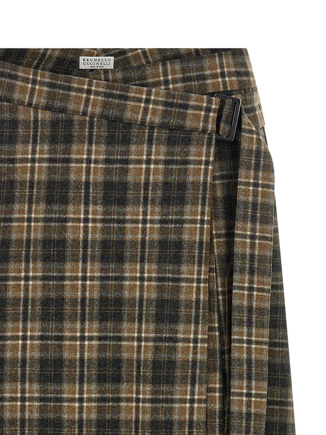 Brunello Cucinelli Brown Virgin Wool Mini Skirt