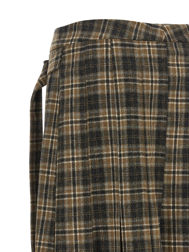 Brunello Cucinelli Brown Virgin Wool Mini Skirt