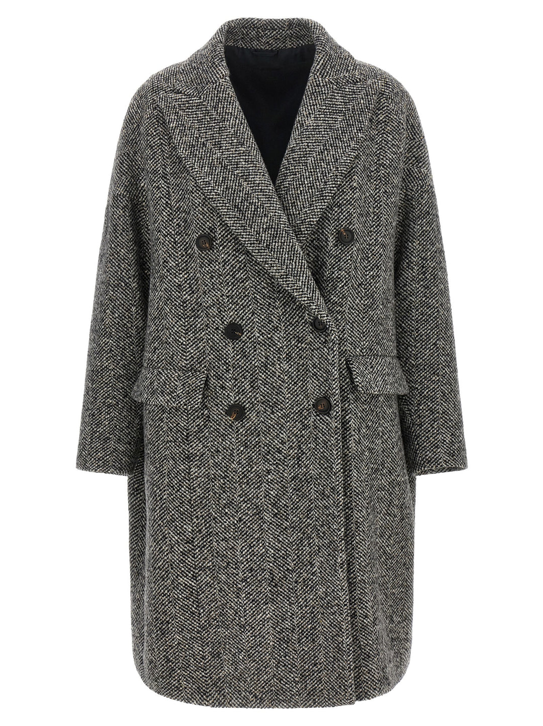 Brunello Cucinelli Gray Virgin Wool Coat