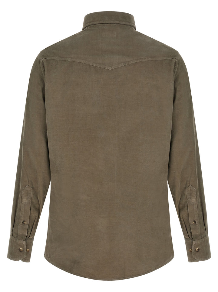 Brunello Cucinelli Bicolor Cotton Blouse