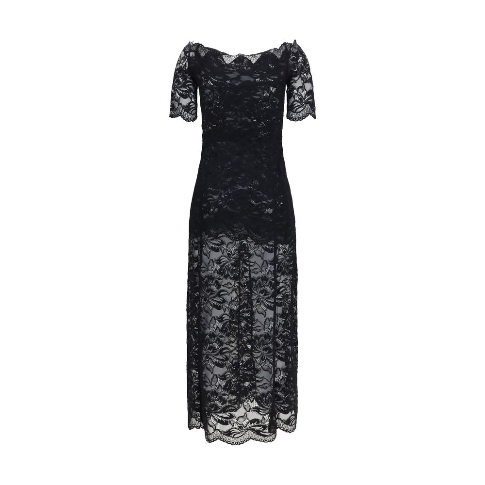 Rabanne Black Polyamide Long Dress