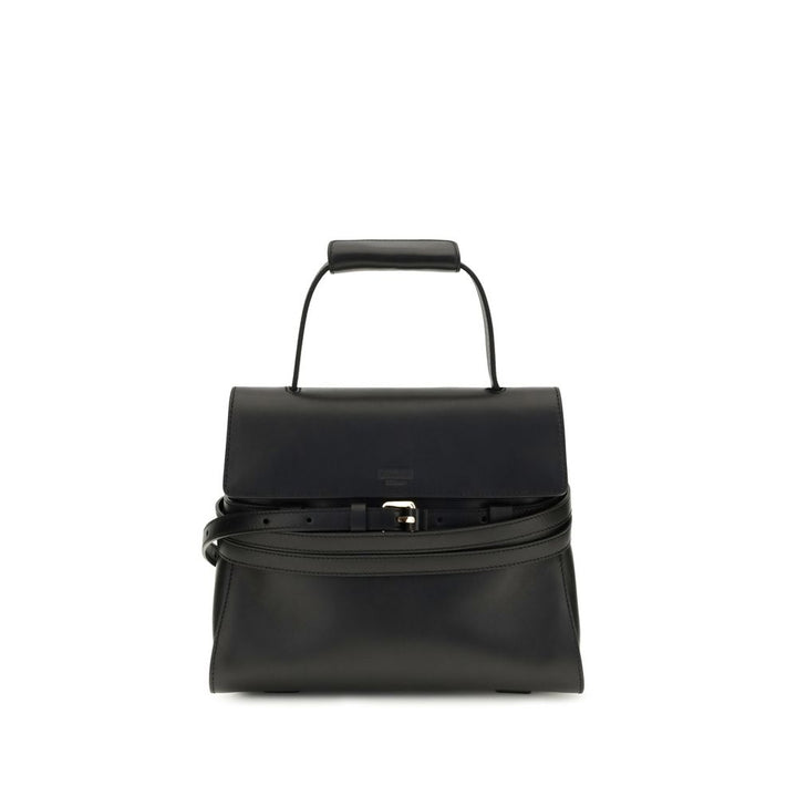 Moschino Black Calf Leather Bos Taurus Shoulder Bag