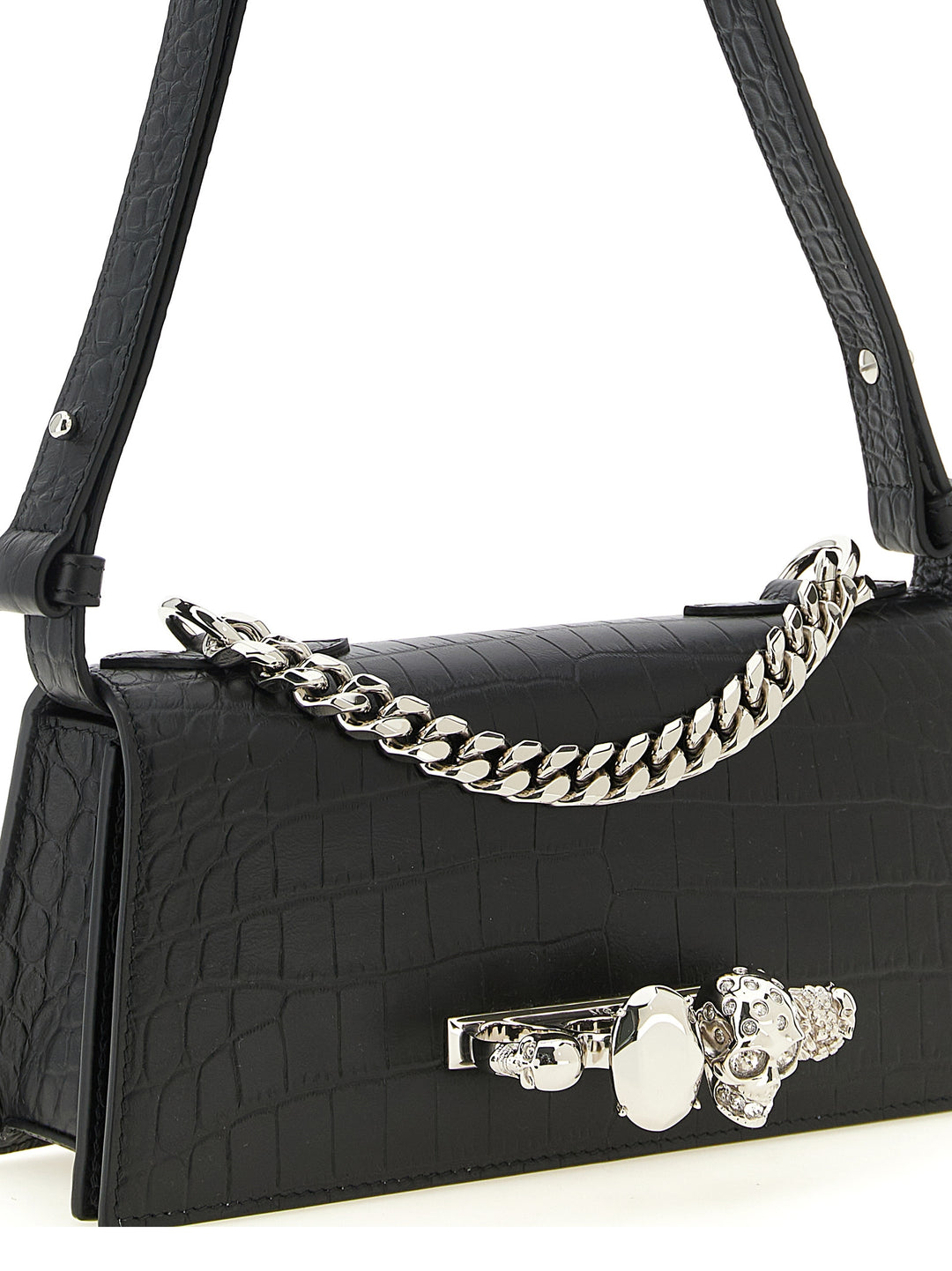 Alexander McQueen Black Calfskin Shoulder Bag