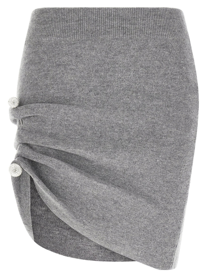 Giuseppe Di Morabito Gray Virgin Wool Long Skirt