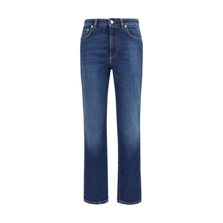 Dolce &amp; Gabbana Blue Cotton Straight-Leg Jeans