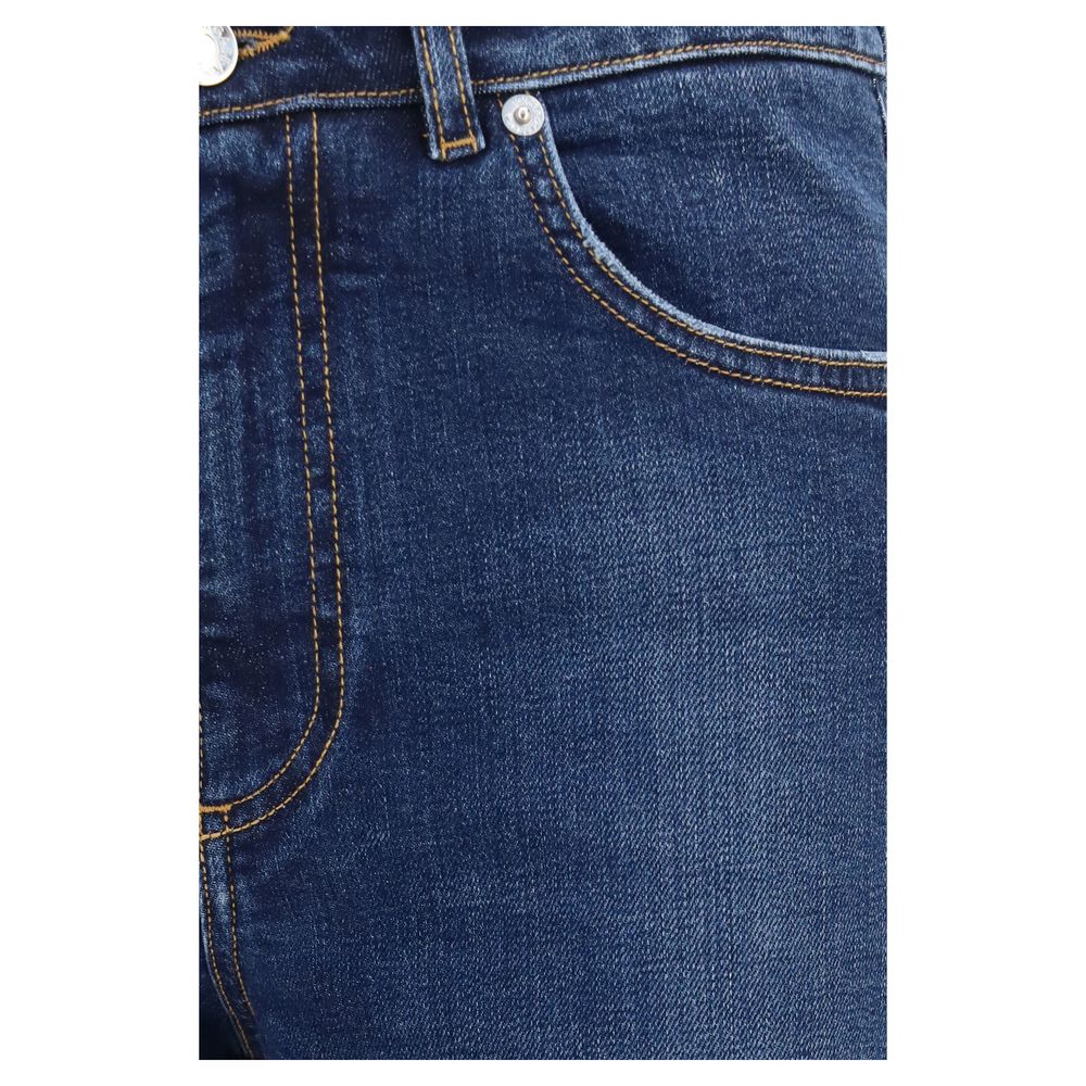 Dolce &amp; Gabbana Blue Cotton Straight-Leg Jeans