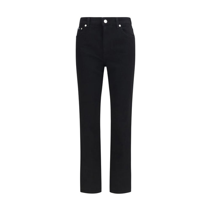 Dolce &amp; Gabbana Black Cotton Straight-Leg Jeans