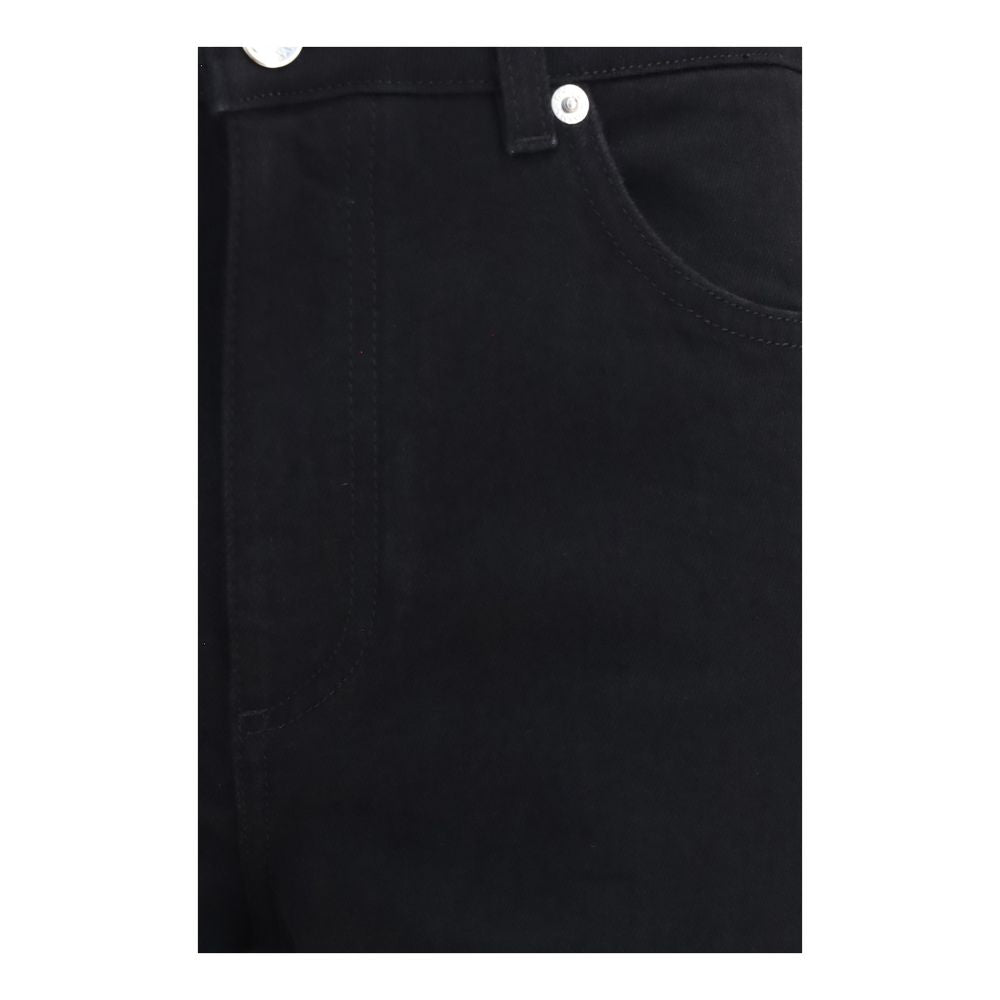 Dolce &amp; Gabbana Black Cotton Straight-Leg Jeans