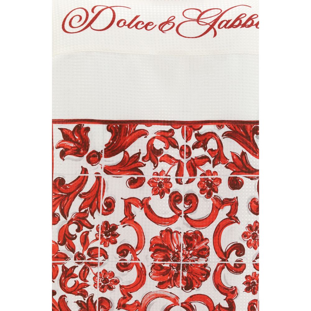 Dolce &amp; Gabbana White Silk Pattern Shirt