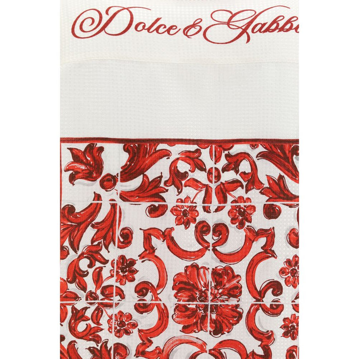 Dolce &amp; Gabbana White Silk Pattern Shirt
