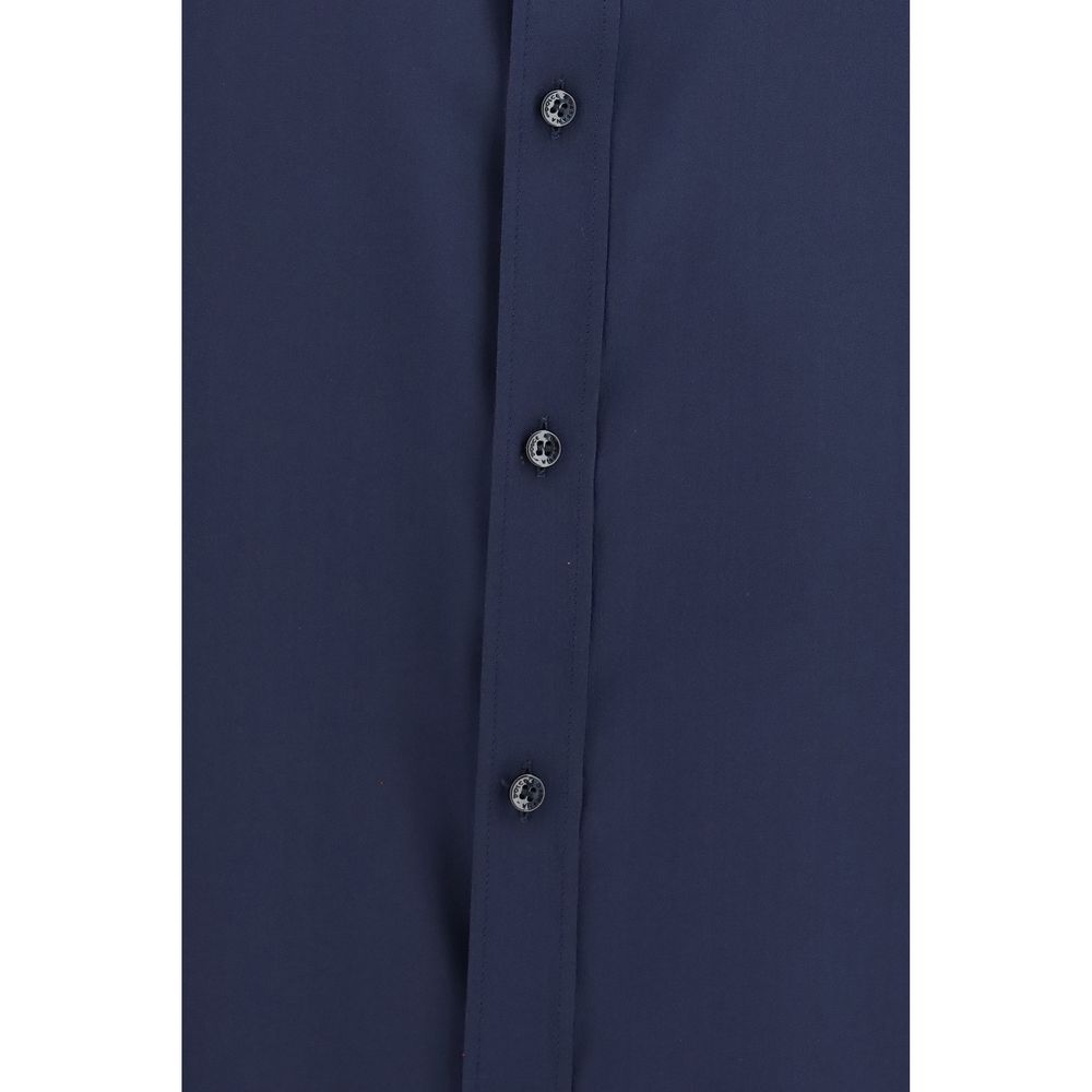 Dolce &amp; Gabbana Blue Silk Dress Shirt