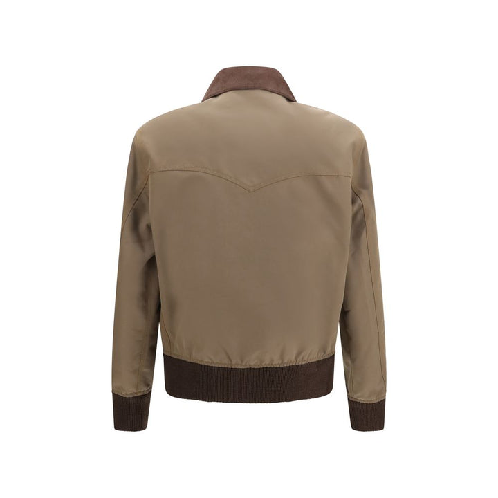 Prada Brown Cotton Full-Length Jacket