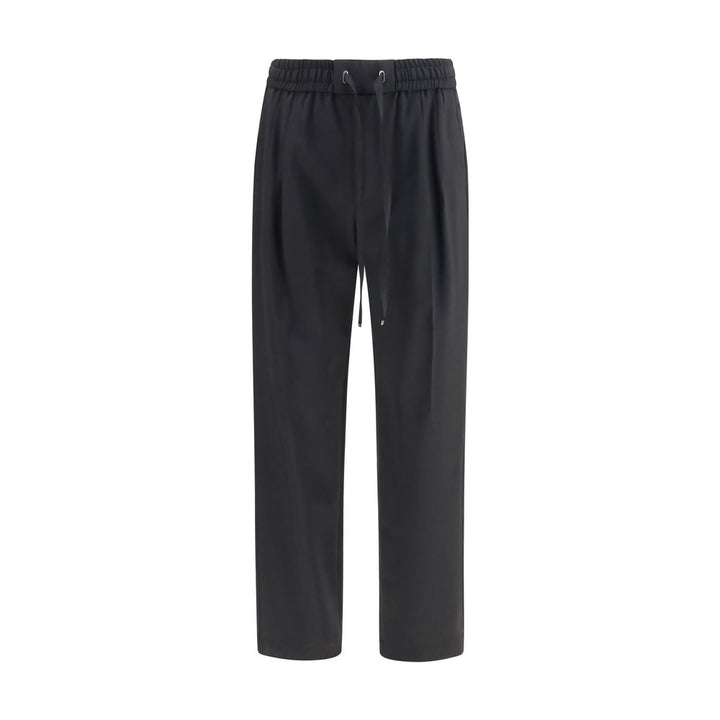 Dolce &amp; Gabbana Black Wool Oves Aries Joggers (Workout Pants)
