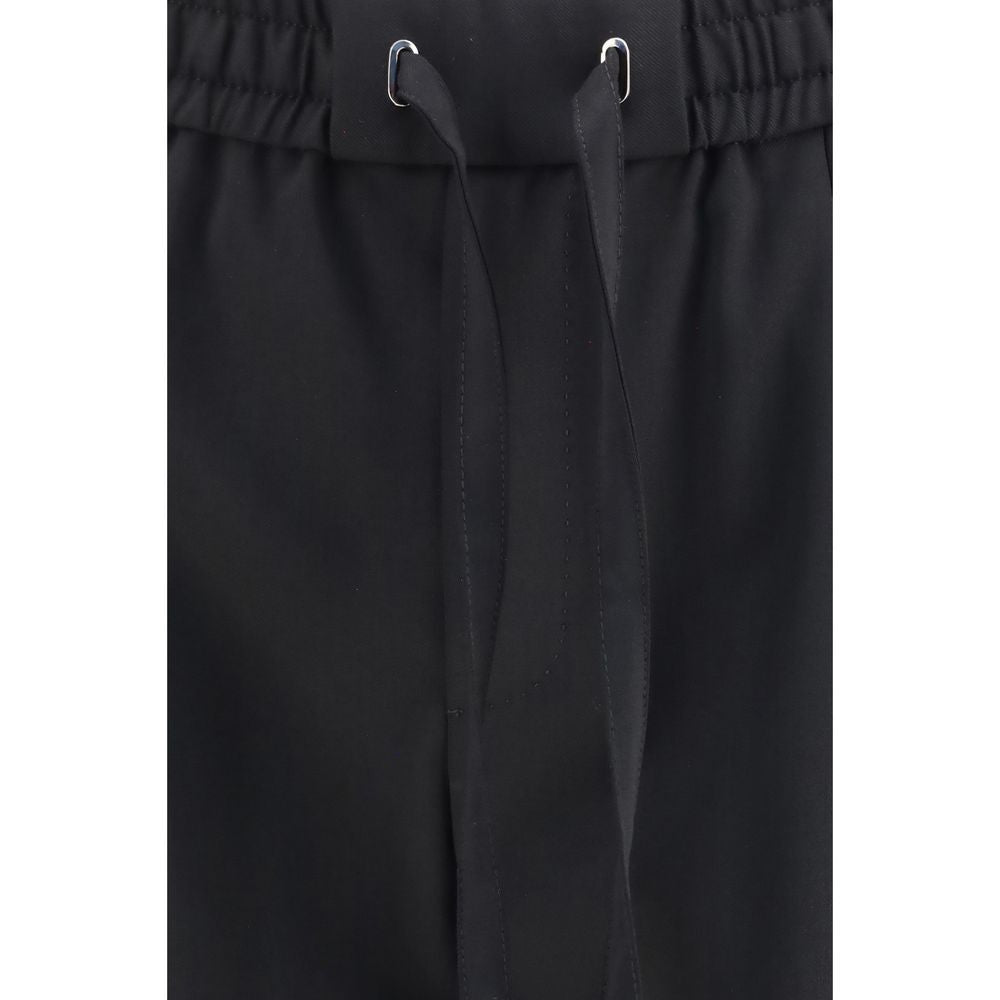 Dolce &amp; Gabbana Black Wool Oves Aries Joggers (Workout Pants)