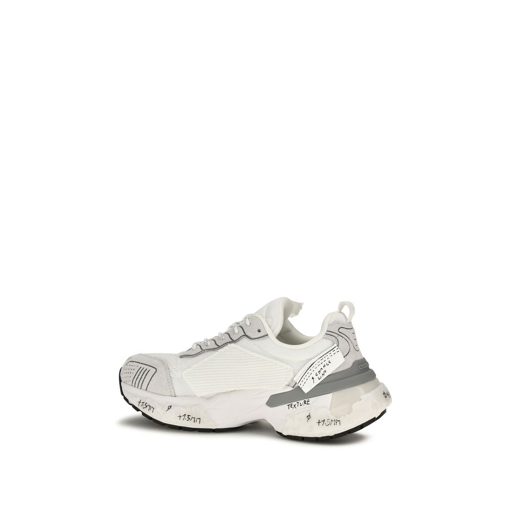 Dsquared² White Polyester Athletic Sneakers
