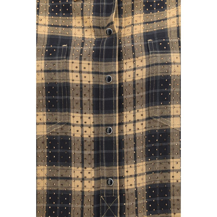 PINKO Beige Viscose Pattern Shirt