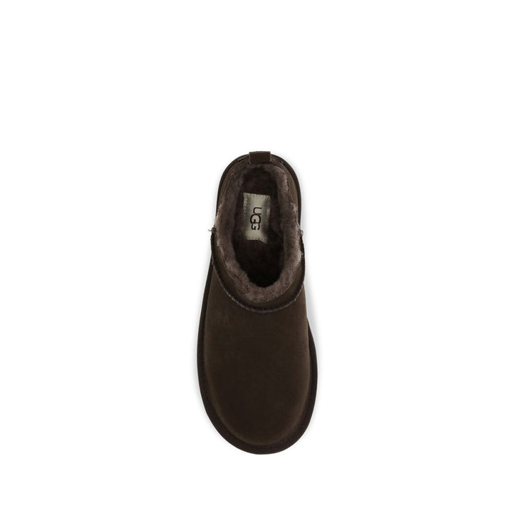 UGG Brown Suede Leather Mules