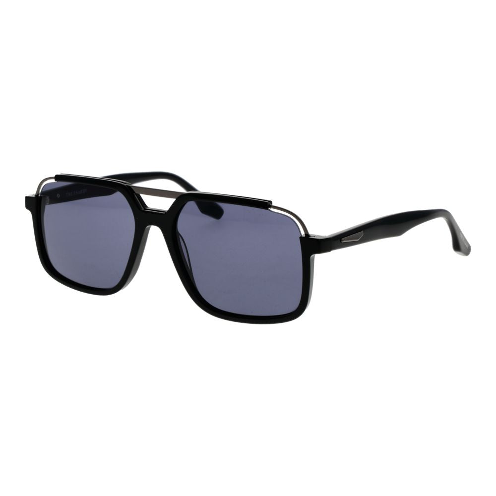 Trussardi Black Acetate &amp; Stainless Steel Sunglasses