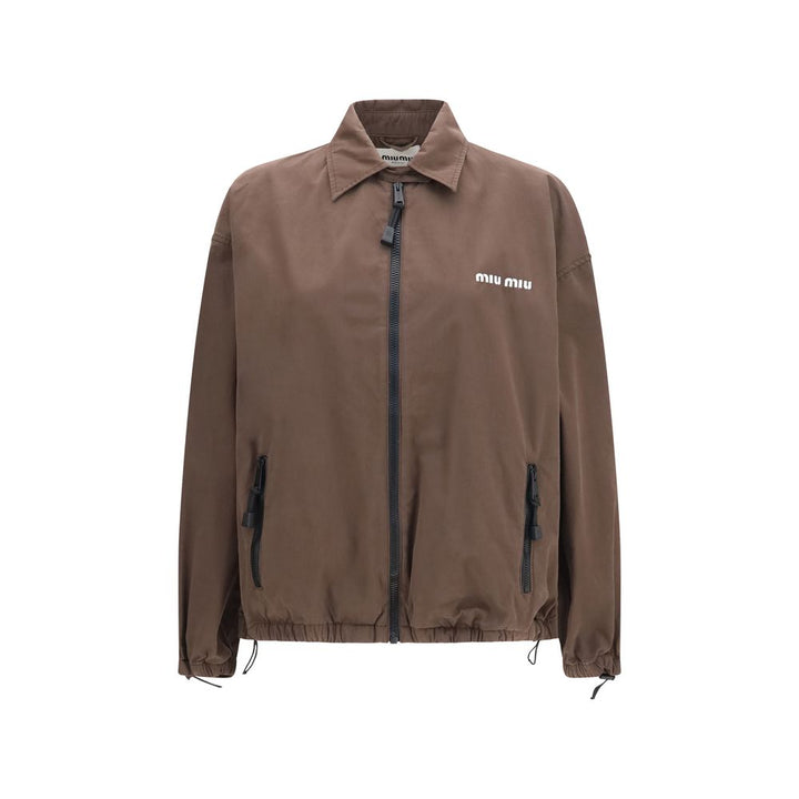 Miu Miu Brown Cotton Full-Length Jacket