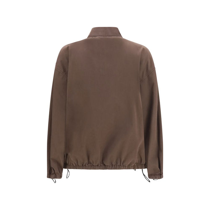 Miu Miu Brown Cotton Full-Length Jacket