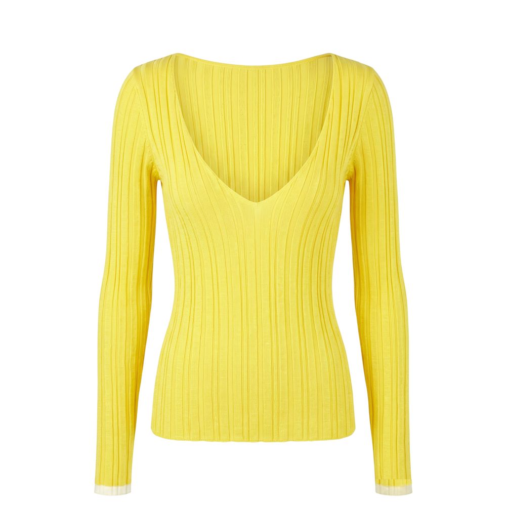 Trussardi Jeans Yellow Viscose Women Sweater