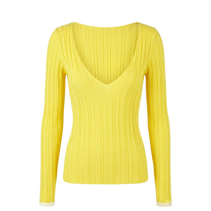 Trussardi Jeans Yellow Viscose Women Sweater