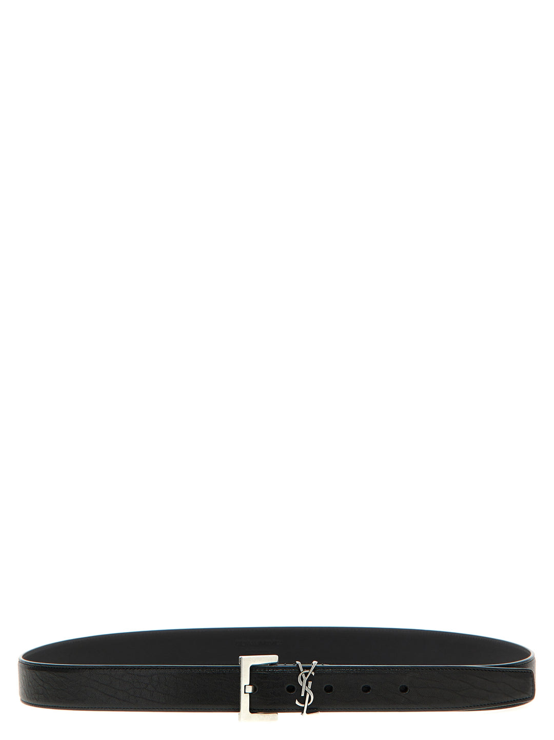 Saint Laurent Black Leather Regular Belt