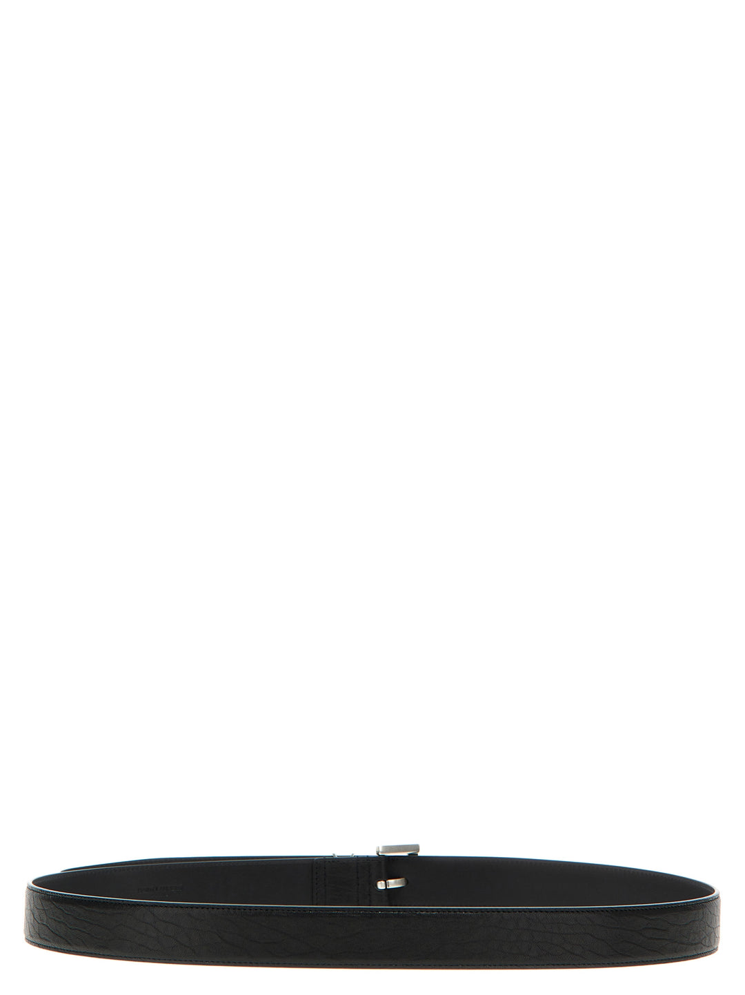 Saint Laurent Black Leather Regular Belt