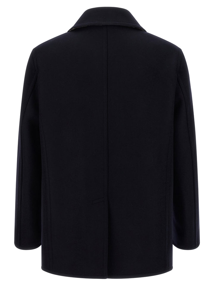 Burberry Blue Wool Coat