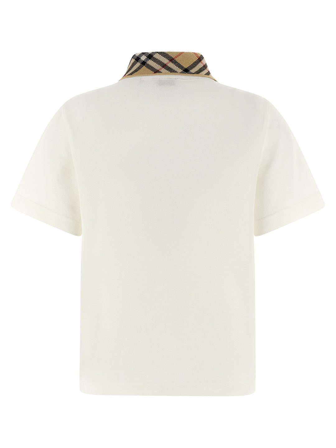 Burberry White Cotton Polo Shirt