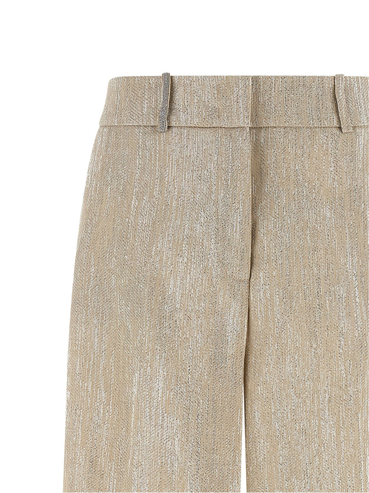 Peserico Beige Viscose Casual Pants