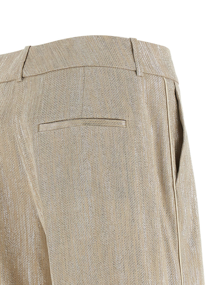 Peserico Beige Viscose Casual Pants