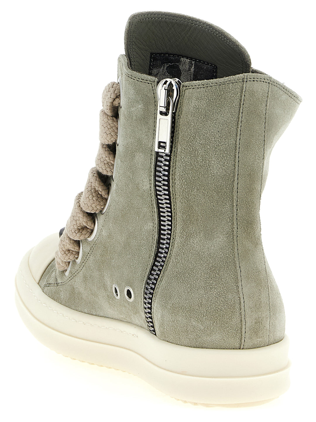 Rick Owens Bicolor Calfskin High Top Sneakers
