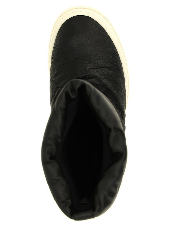 Rick Owens Bicolor Lamb Leather Boots