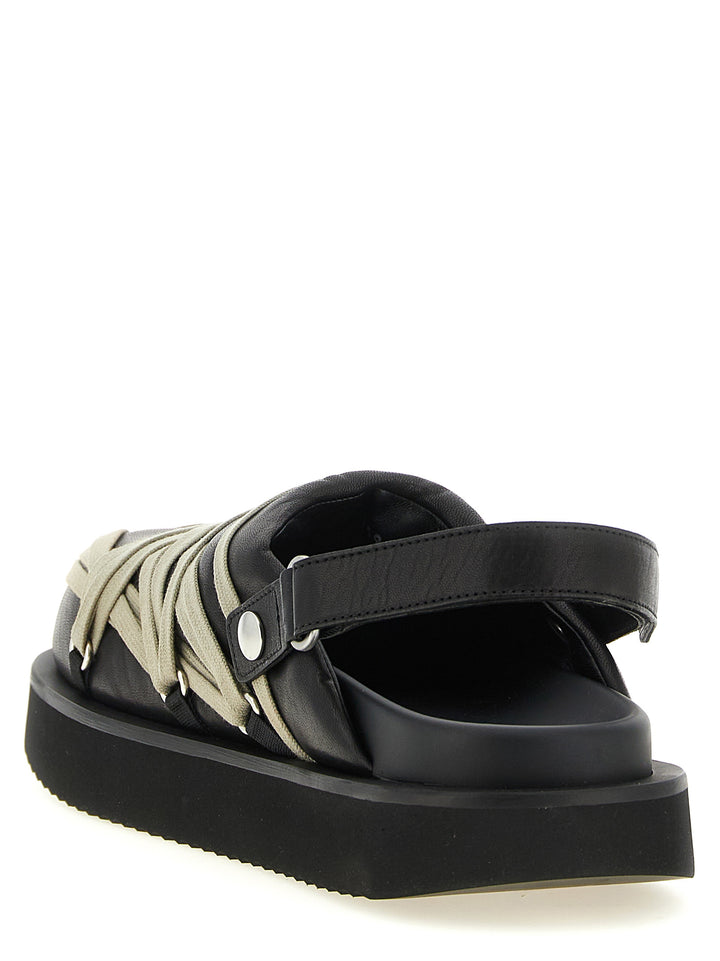 Rick Owens Black Ramie Mules