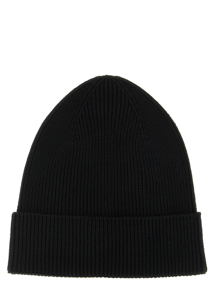 Moncler Black Virgin Wool Beanie